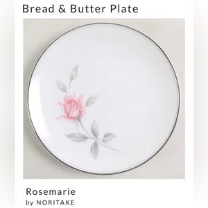 Noritake China Rosemarie 6044 desert lunch plates set of 3
